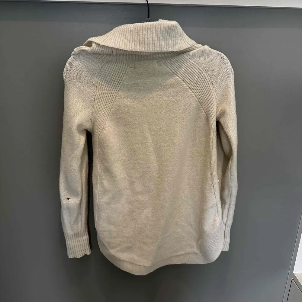 Anthropologie Womens Turtleneck Sweater Size Small Cream Long Sleeve - Picture 8 of 9